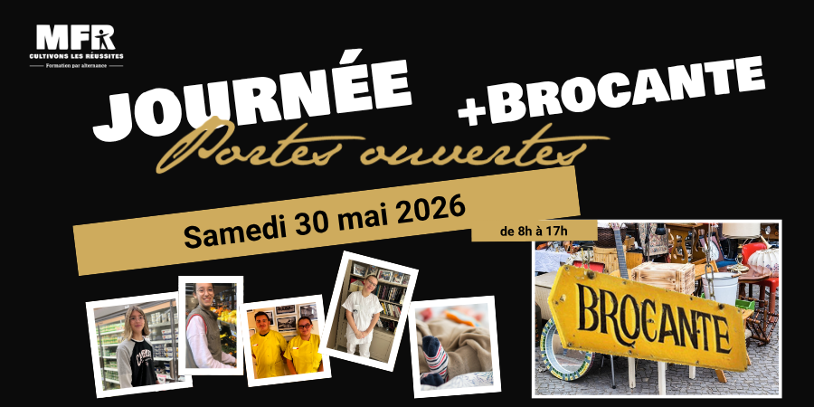 Brocante portes ouvertes mfr lucquy 30 mai 2026 + alternance grand est